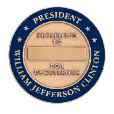 Clinton Presidential Challenge Coin Back