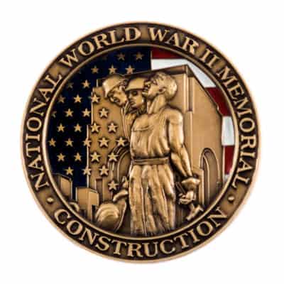 Construction of the National World War Two Memorial Commemorative Lapel Pin