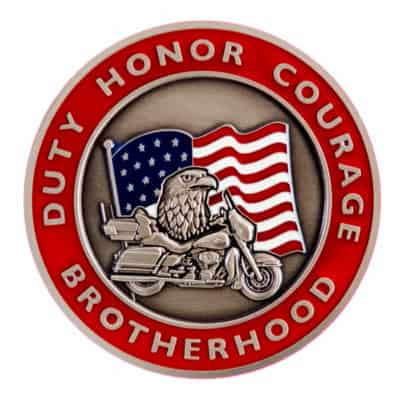 Iron Warriors MC Challenge Coin Back