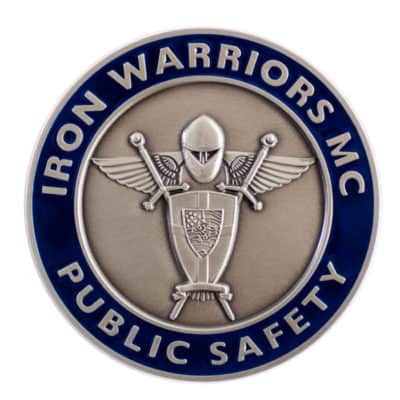 Iron Warriors MC Challenge Coin Front