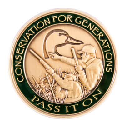 North Carolina Ducks Unlimited Challenge Coin Back