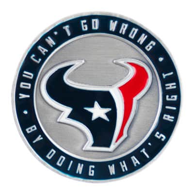 Texans Challenge Coin Back