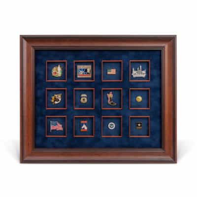 custom framed lapel pin shadowbox