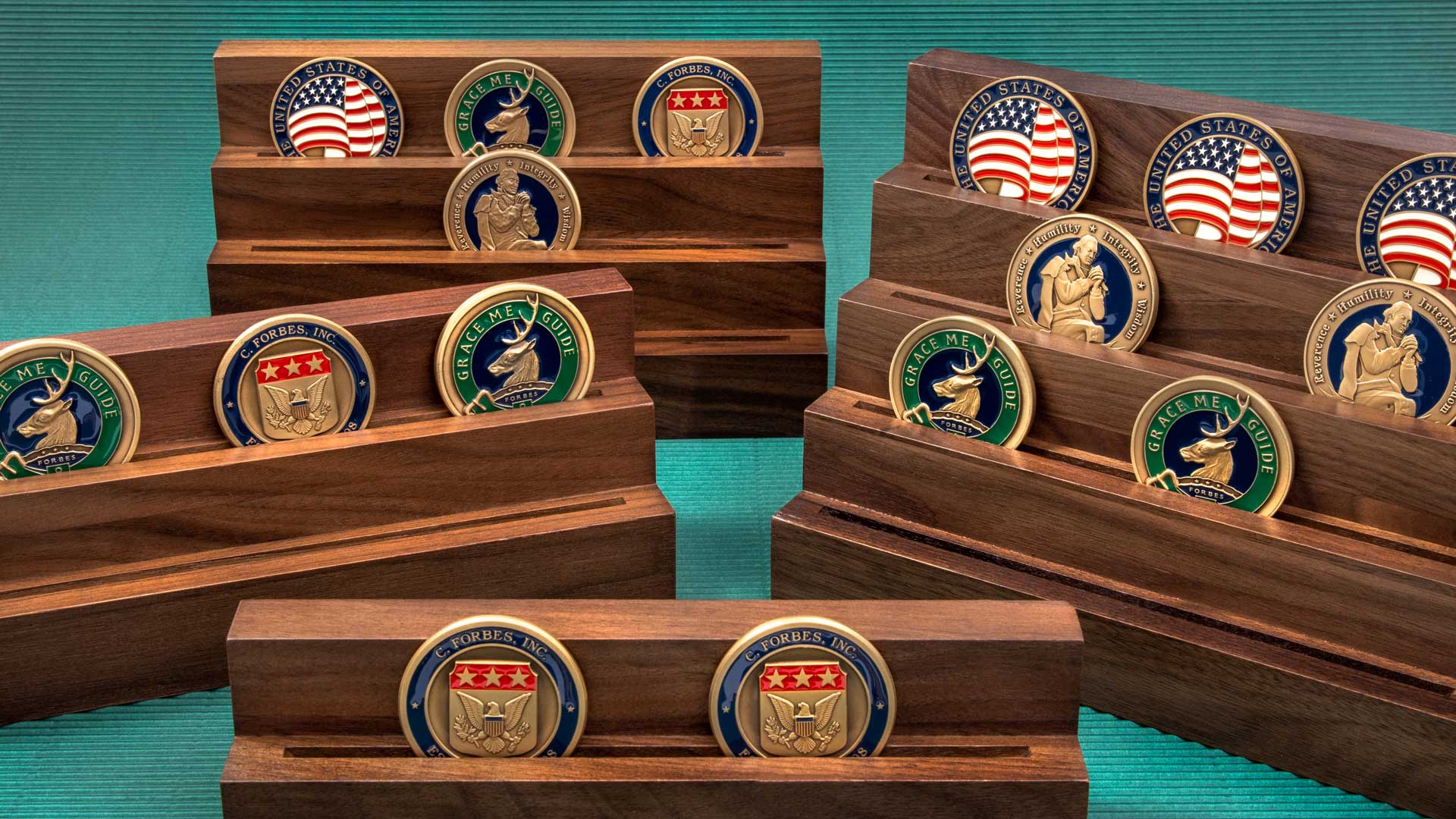 challenge coin stands